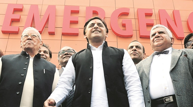 akhilesh yadav, uttar pradesh elections, uttar pradesh polls, up polls, up cm, UP projects, akhilesh yadav projects, Ram Manohar Lohia Hospital, indian express news, india news, UP news, election campaign,samajwadi party, elections updates