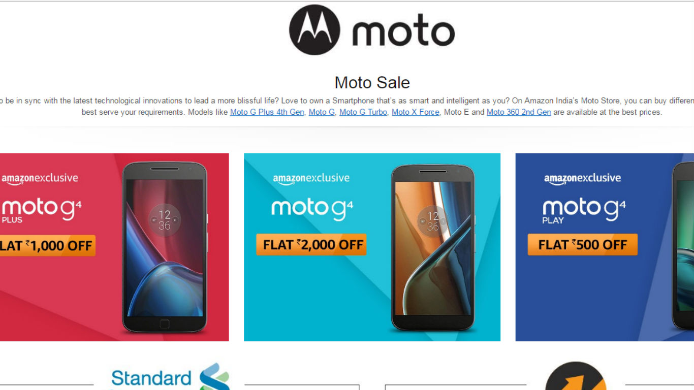 Moto G4 Moto G4 Play Moto G4 Plus Get Discounts On Amazon Check Out The Deals Technology News The Indian Express
