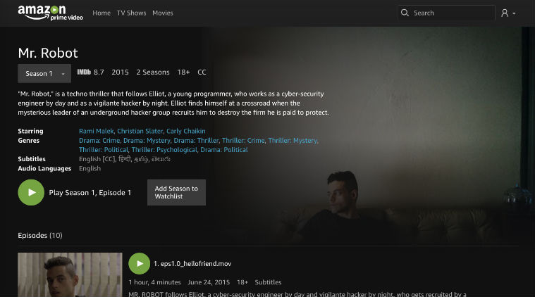 Prime Video: Mr. Robot - Season 1