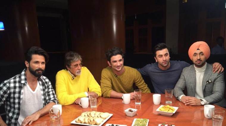 Amitabh Bachchan, Ranbir Kapoor, Sushant Singh Rajput, Shahid Kapoor, Diljit Dosanjh, Rajeev Masand, Rajeev Masand roundtable session, roundtable session, 2016 actors roundtable session