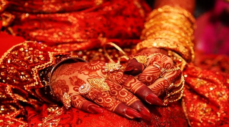 Indian bridal hand