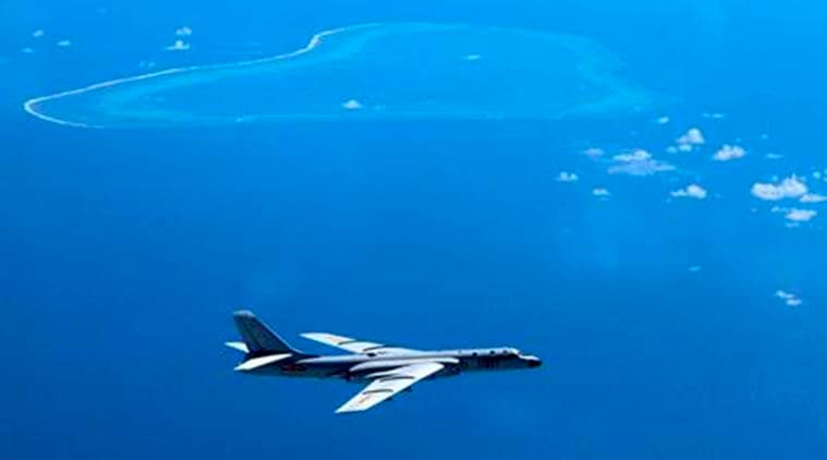 south china sea, china underwater platform, south china sea underwater platform, china, china missiles, china ballistic missiles, live drills, china missile drills, world news, indian express news