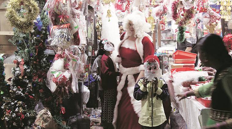 Shoppers gather at M G Road. Pameli Dey