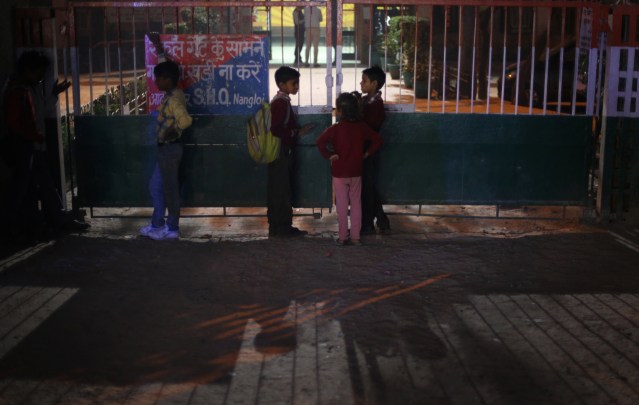 The Government Senior Secondary School for Boys in Nangloi where a teacher was stabbed by students. Express photo by Oinam Anand. 29 November 2016