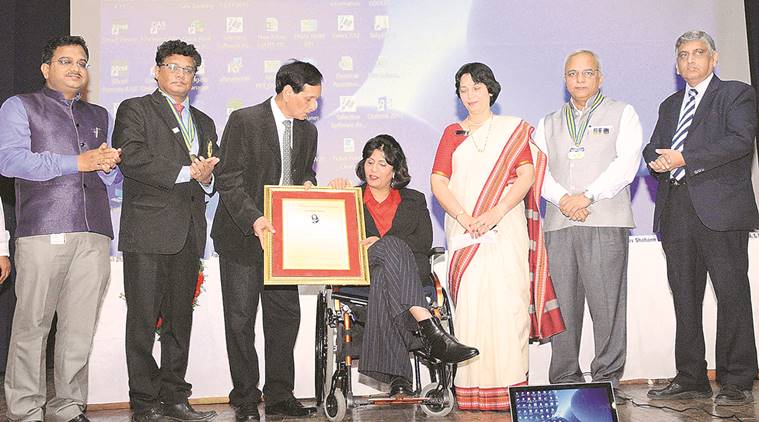 Deepa Malik during an event in Pune. Express