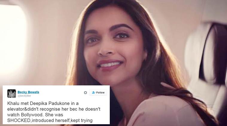 According to this Twitter thread, Deepika Padukone was shocked that someone didn't recognise her 