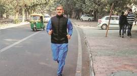 delhi, delhi police, delhi police inspector, delhi police running, athletics, Hira Lal Baliyan, delhi police special cell, lodhi colony, indian express news, delhi news