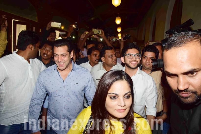Salman Khan, Salman Khan news, Salman Khan bmc, bmc Salman Khan, Salman Khan pics, Salman Khan images, Salman Khan photos, Salman Khan Aditya Thackeray, Aditya Thackeray salman khan, alvira khan, salman alivira, entertainment photos, indian express, indian express news