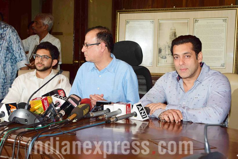 Salman Khan, Salman Khan news, Salman Khan bmc, bmc Salman Khan, Salman Khan pics, Salman Khan images, Salman Khan photos, Salman Khan Aditya Thackeray, Aditya Thackeray salman khan, alvira khan, salman alivira, entertainment photos, indian express, indian express news