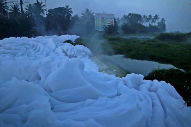 bengaluru froth, bengaluru foam, bengaluru pollution, bengaluru water pollution, varthur lake, belandur lake, bengaluru news, bangalore forth