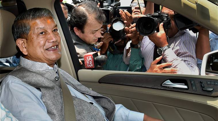 New Delhi: Uttarakhand Chief Minister Harish Rawat arrives at CBI headquarters for questioning in connection with a sting CD probe in New Delhi on Tuesday, Jun 7, 2016. PTI Photo by Atul Yadav 