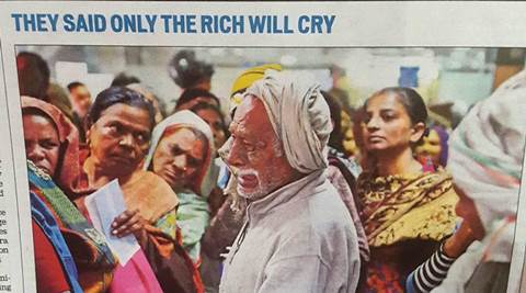 This elderly man crying and four other post-demonetisation photos that have gone viral