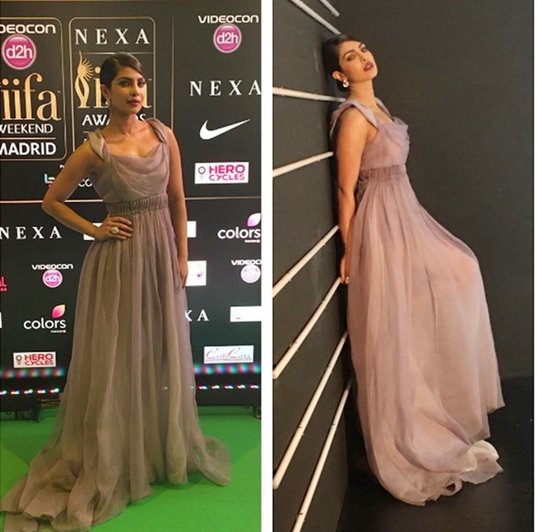 Priyanka Chopra in Schiaparelli Couture. (Source: Instagram)