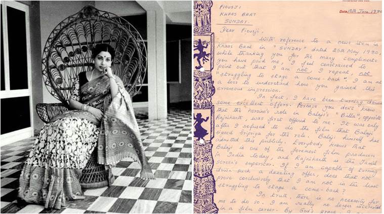 Jayalalithaa wrote a letter to a journalist in 1980/ Facebook: Brian Laul