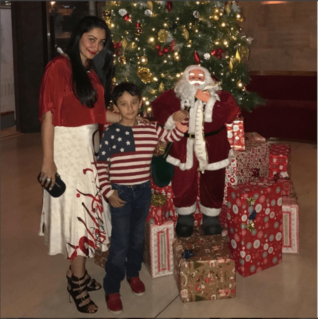 bollywood christmas, christmas bollywood, bollywood celebs christmas, Maanayata Dubai Christmas, Shahraan Maanayata Christmas