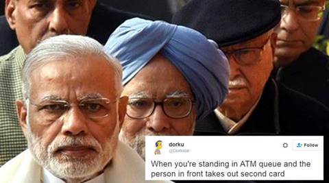 Twitterati go berserk captioning this picture of PM Narendra Modi, Manmohan Singh and LK Advani