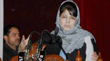 Jammu and Kashmir, J-K, Mehbooba Mufti's anti-national remark, article 370 abrogation, Indian constitution, Jammu and Assembly assembly, uproar in J-K assembly, India news, Indian Express