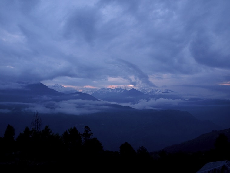 A scenic view in Munsiyari, Uttarakhand.