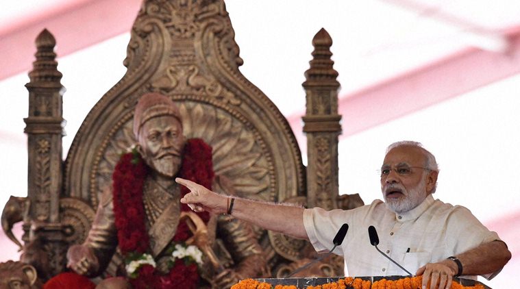 narendra modi, Shivaji, Shivaji memorial, narendra modi mumbai, Shivaji narendra modi BKC, Chhatrapati Shivaji Maharaj, india news, indian express