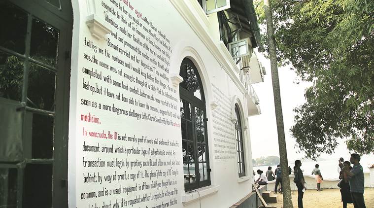 Kochi-Muziris Biennale 2016, Orijit Sen, yielded the Koh-i-noor, Onomatopoeia, Sergio Chejfec, Baroni, Charles Avery, Voldemars Johansons , latest news, India news, National news