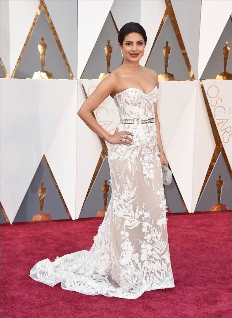 Priyanka Chopra in Zuhair Murad. (Source: AP)