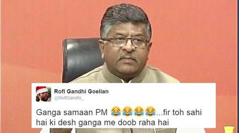Ravi Shankar Prasad said PM Narendra Modi is ‘pure like the Ganga’, and Twitterati’s in splits