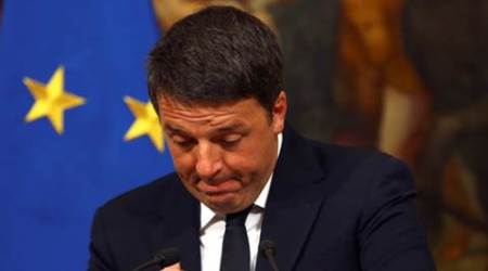 Italian Prime Minister Matteo Renzi gestures during a media conference after a referendum on constitutional reform at Chigi palace in Rome, Italy, December 5, 2016.  REUTERS/Alessandro Bianchi