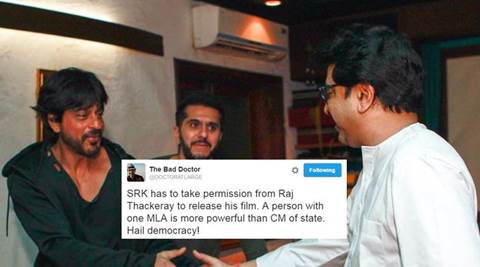 Twitterati slams Shah Rukh Khan for not standing up to Raj Thackeray, MNS for Raees promotions