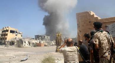 islamic state in libya, libya, sirte, libya islamic state, libya isis fight, libya war, isis libya, libya isis, sirte isis, isis news, libya news, indian express news, world news