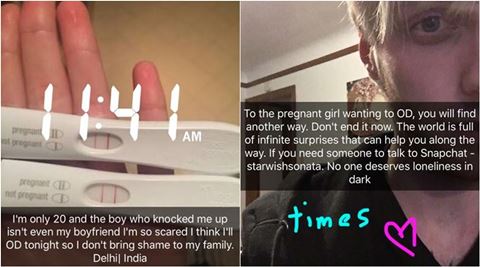 This pregnant girl from Delhi announced on Snapchat her decision to end her life; what happened next will restore your faith in humanity