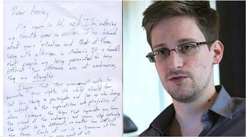 Edward Snowden writes encouraging letter to a 10-yr-old African girl to embrace being different