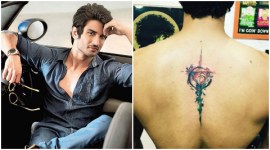 sushant singh rajput tattoo, sushant singh rajput first tattoo, sushant singh rajput tattoo picture, sushant singh rajput tattoo mother, sushant singh rajput inked, sushant singh rajput gets inked, bollywood tattoos, bollywood celebs tattoos, sushant singh rajput news, sushant singh rajput ms dhoni, entertainment updates, indian express, indian express news