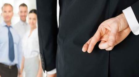 bright picture of man with crossed fingers