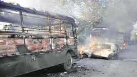 imphal, curfew in imphal, imphal curfew, manipur, manipur protest,bus burnt in manipur, manipur violence, naga belt, india news