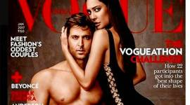 lisa haydon, hrithik roshan, vogue india 2017 cover, lisa haydon hrithik roshan vogue india, fashion magazine covers, fashion mag 2017 covers, indian express, indian express news