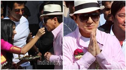 Jackie Chan was hosted by Sonu Sood. The duo will appear in the Indo-Sino film, Kung Fu Yoga.
