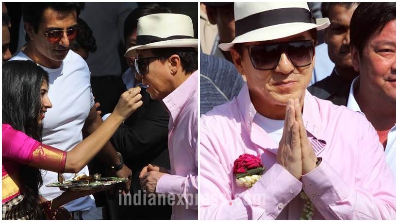 820px x 457px - Kung Fu Yoga: Jackie Chan gets Indian welcome amid fans and flowers in  Mumbai | Entertainment Gallery News,The Indian Express