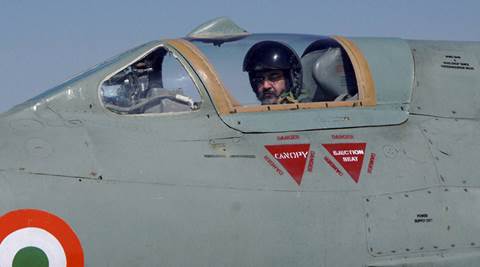 Air Force Chief BS Dhanoa flies MIG-21 fighter solo