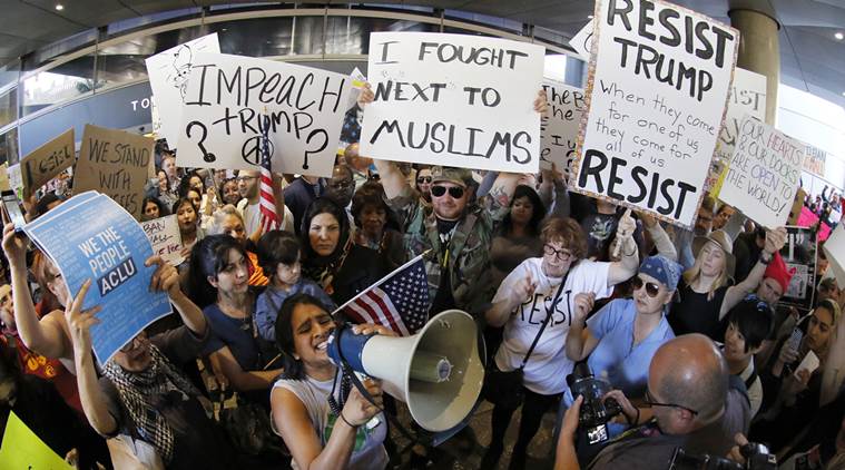 Donald Trump, Immigration ban, Muslim majority countries, Github, Alphabet, Google, Airbnb, Netflix, Amazon, Expedia, Twilio, Adobe Systems Inc , AdRoll, Automattic Inc, Box Inc, Cloudera Inc, Cloudflare Inc, Docusign, Dropbox, Etsy Inc, Evernote Corp, Glu Mobile Inc, Lithium, Medium, Mozilla, Pinterest, reddit, Salesforce.com Inc, SpaceX, Stripe, Yelp Inc , Zynga Inc,American- Islamic relations, Technology sector, American Civil Liberties Union, Trump administration, Technology, Technology news