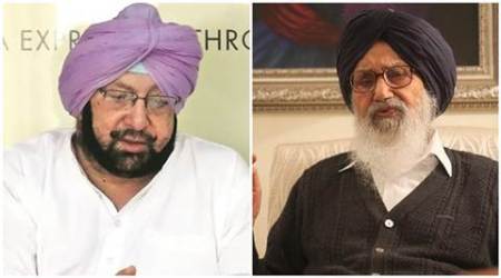 Parkash Singh Badal, Badal, Amarinder Singh, Amarinder, punjab drug problem, badal amarinder spat, punjab elections, punjab assembly elections, punjab politics, india news, latest news, indian express