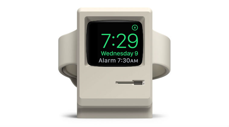Apple watch, apple watch stand, apple watch, apple watch series 2, Elago W3 case, Apple watch nightstand mode, macintosh, geeky gadgets, vintage apple, smartwatch, technology, technology news