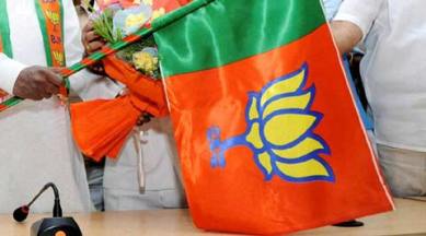 BJP flag, Headmaster suspended BJP flag, Bihar BJP flag, Bihar headmaster suspended, BJP flag school, Bihar school BJP flag, India news, Indian express