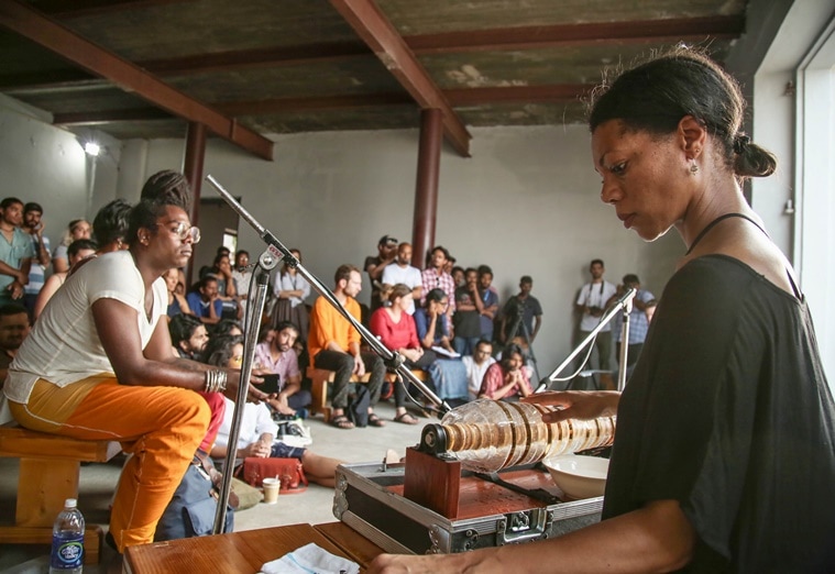 Camille Norment performing in Kochi. (Source: Arjun Suresh)