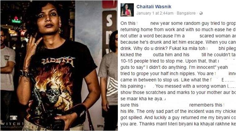 Chaitali Wasnik gave it back to her molester/ (Source: Facebook) 