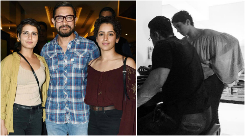Aamir Khan Xxx - Aamir Khan is teaching something more to Dangal girls Fatima Sana Shaikh,  Sanya Malhotra. See pics | Entertainment News,The Indian Express