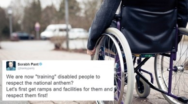 national anthem in theatres, govt facilities for disabled, facilities for disabled in india, indian govt facilities for disabled, national anthem, national anthem before movies, indian express, indian express news, indian express trending, trending in india