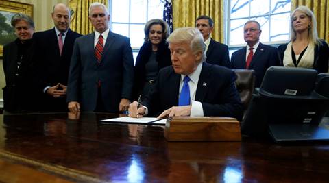 Indian IT firms, software companies, donald trump, trump, trump administration, H-1B visas, H1-B visa holders, double salary, salary increase, Trump immigration policy, trump immigration ban, world news, indian express news