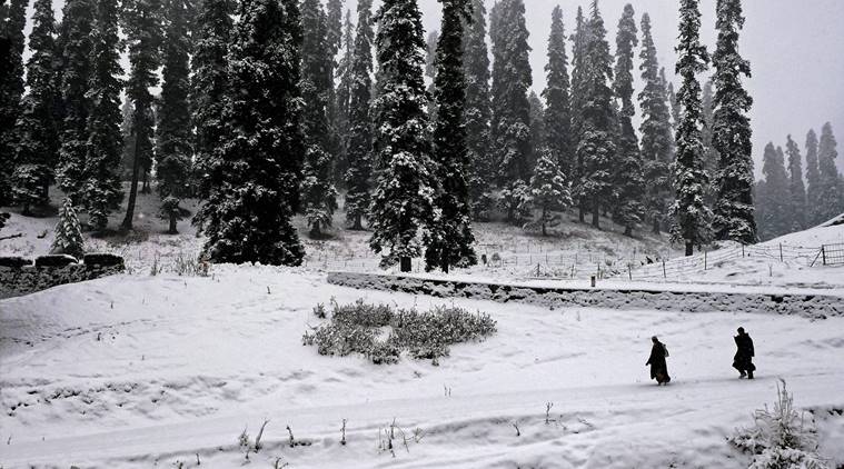 Kashmir, valley, Gulmarg, Kashmir snow, Kashmir snowfall, valley snowfall, Gulmarg snowfall, Gulmarg snow, Gulmarg Cold wave, india news