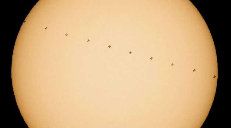 ISS, Transit across the Sun, International Space Station, NASA, Orbital Space station photograph, Orbit, Space, Science, Science news