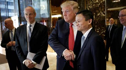 donald trump, jack ma, trump jack ma, alibaba jack ma, alibab, us products china, china, chinese products, president elect donald trump, indian express, us news, world news